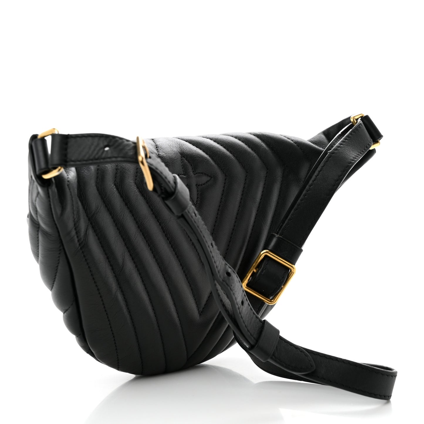 Calfskin Quilted New Wave Bumbag Black