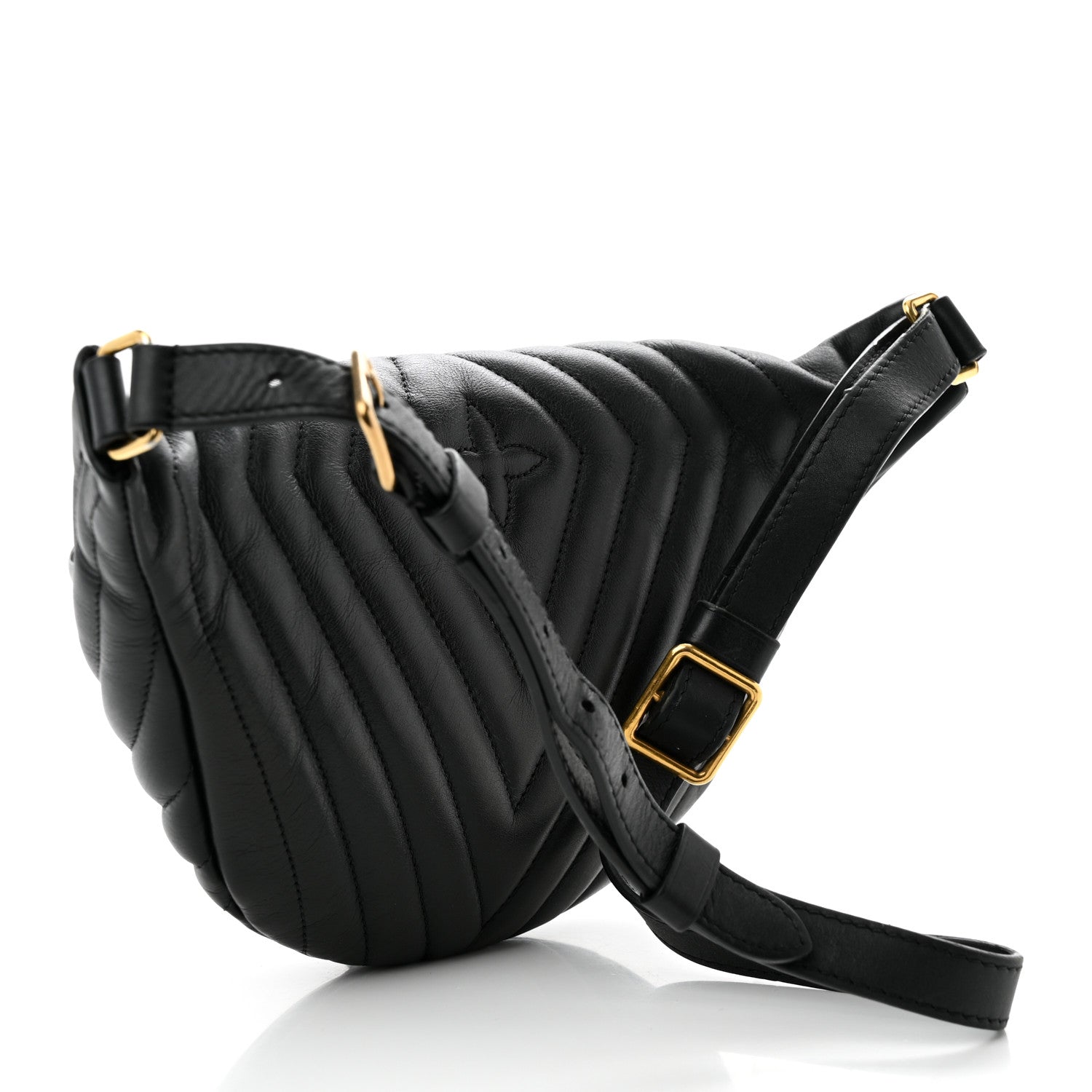 Louis Vuitton Calfskin Quilted New Wave Bumbag Black 2 of 12