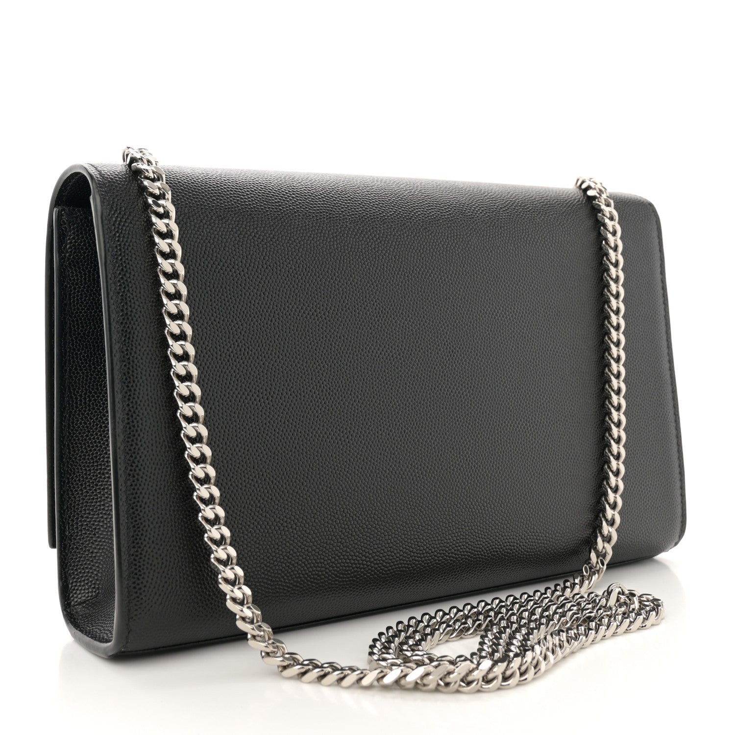 Saint Laurent Grain De Poudre Medium Classic Monogram Kate Satchel Black 3 of 10