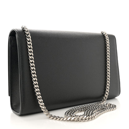 Saint Laurent Grain De Poudre Medium Classic Monogram Kate Satchel Black 3 of 10