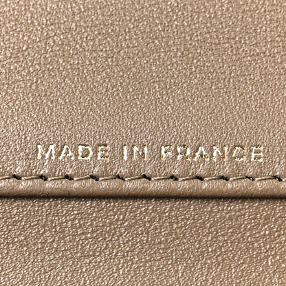 Chanel Calfskin Lizard Embossed Top Handle Long Clutch With Chain Dark Khaki 7 of 12
