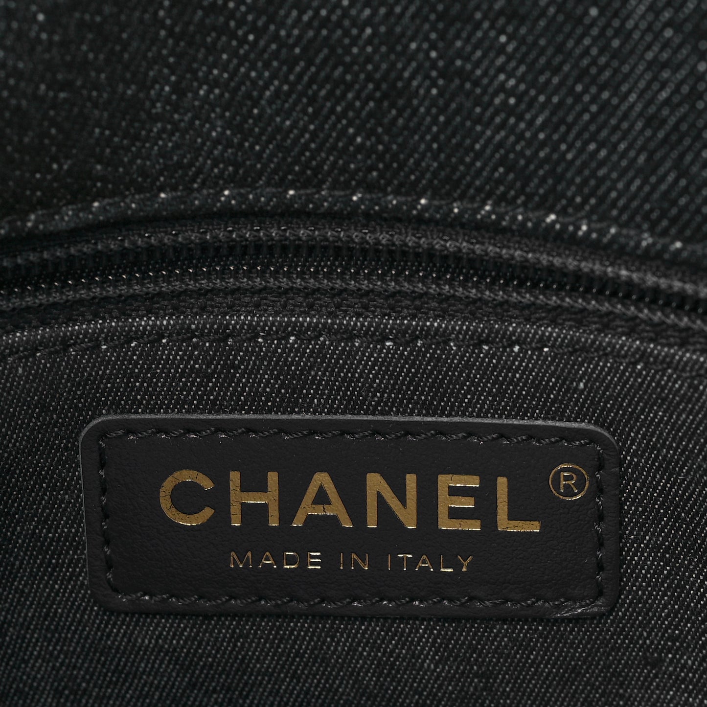 Denim Quilted Medium Funky Town Flap Black