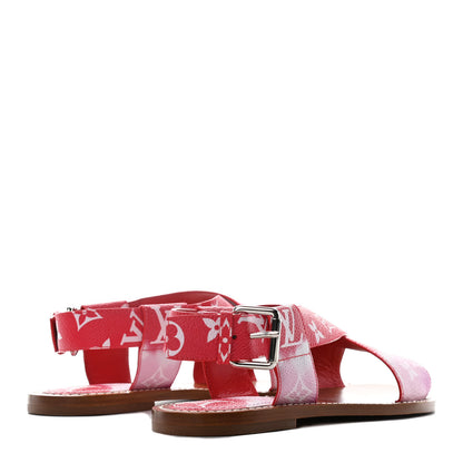Louis Vuitton Monogram Escale Palma Flat Sandals 37 Rouge 7 of 22