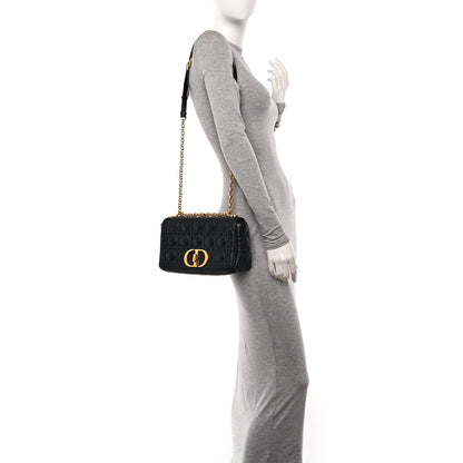 Christian Dior Calfskin Cannage Medium Caro Bag Black 2 of 11
