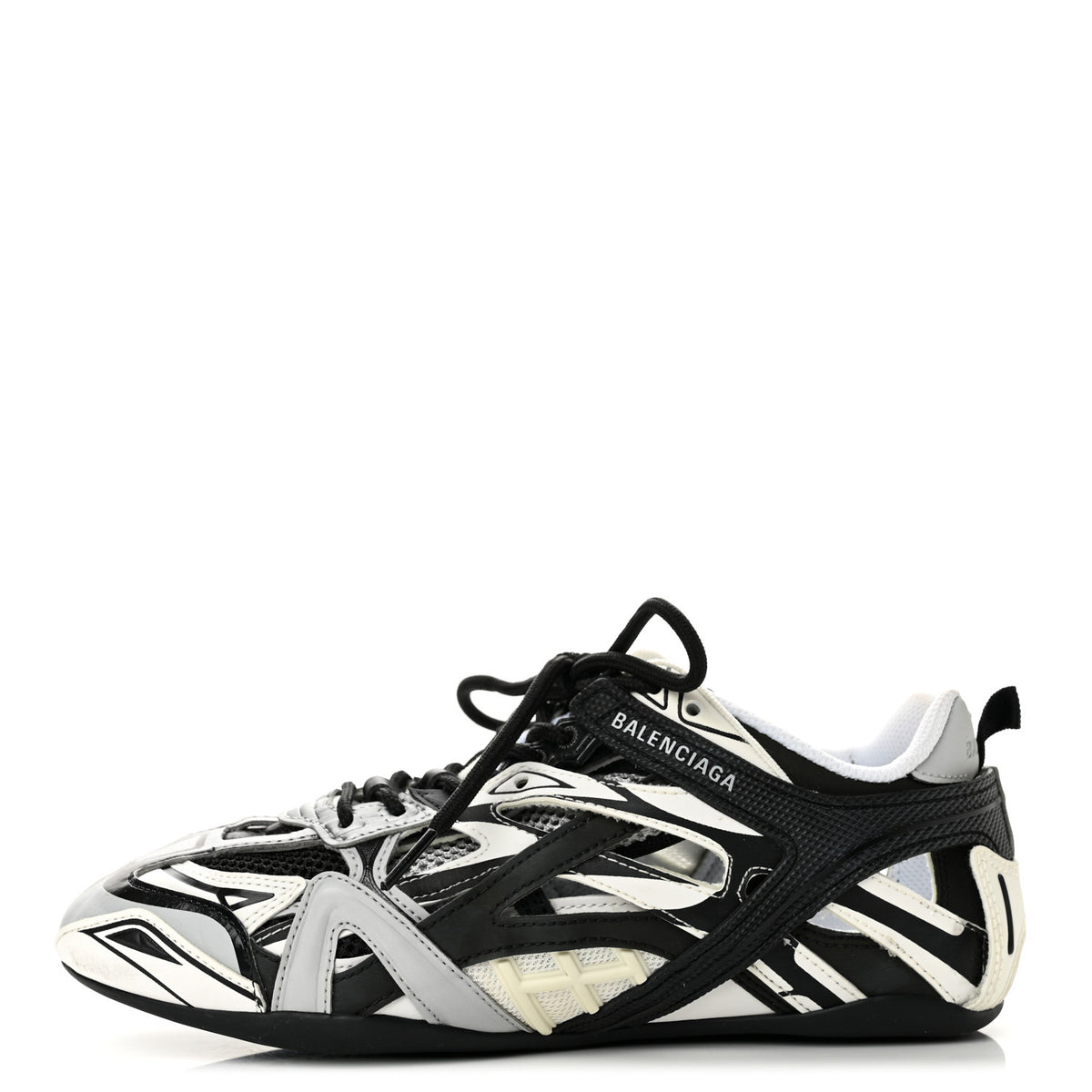 Mesh Rubber Womens Drive Sneakers 37 Light Grey Black