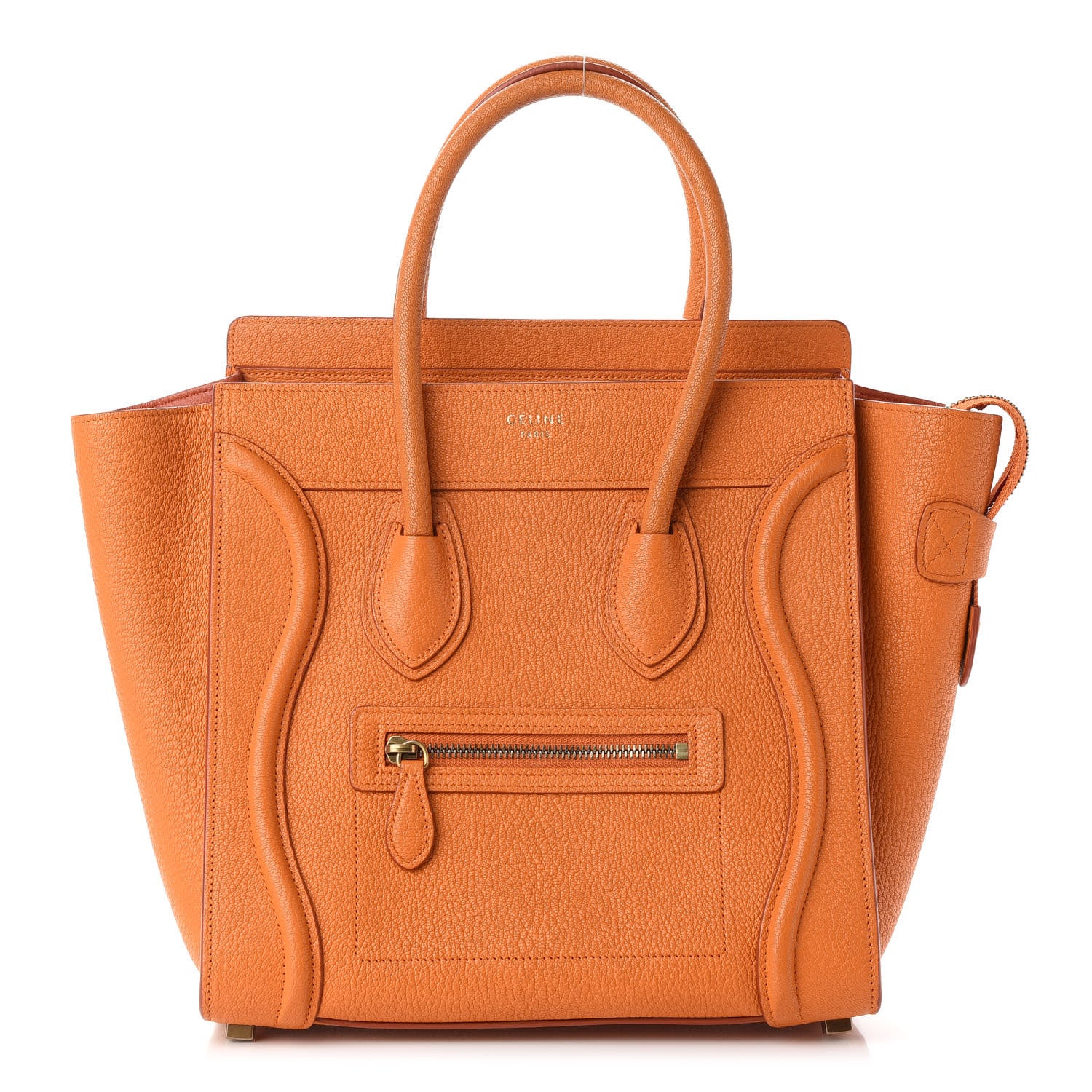 Celine Goatskin Micro Luggage Light Orange 1 of 8
