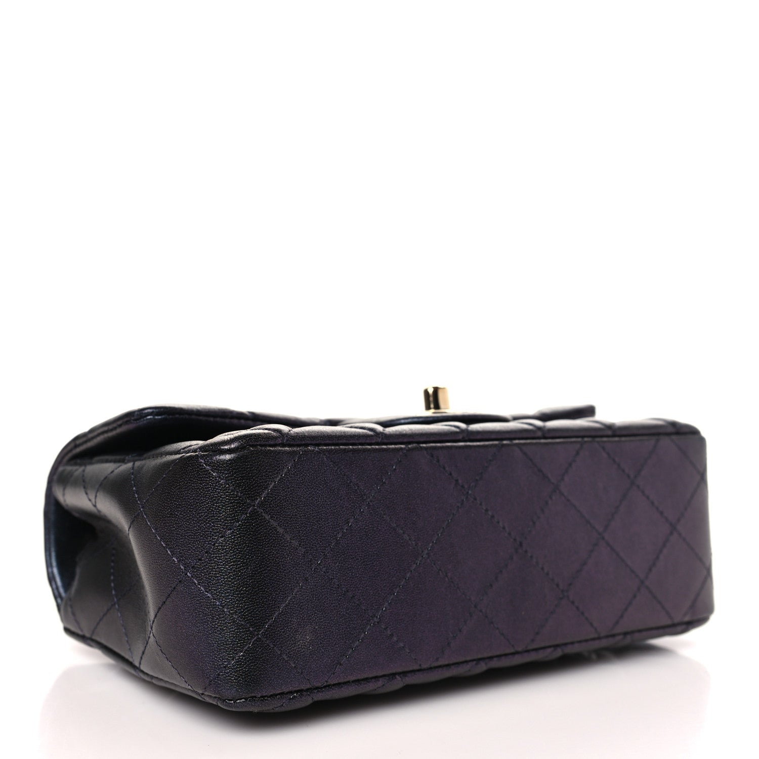 Chanel Iridescent Lambskin Quilted Mini Rectangular Flap Black 4 of 9