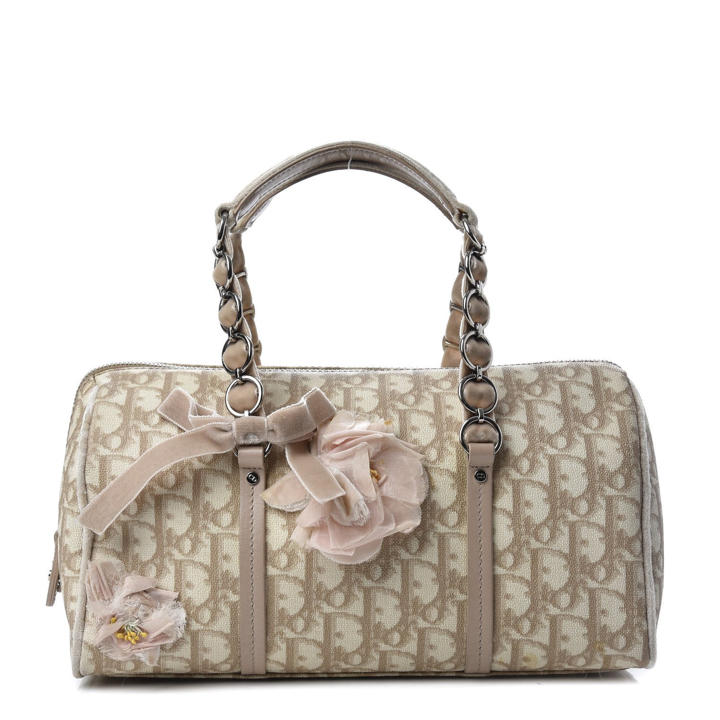 Cotton Monogram Trotter Romantique Boston Bag Rose