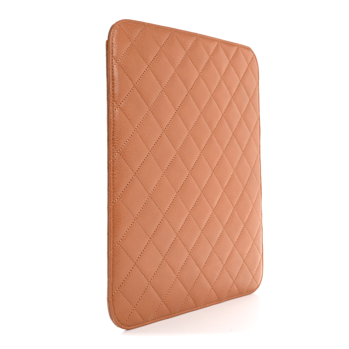 Caviar Quilted iPad Case Brown