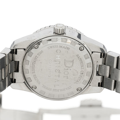 Christian Dior Stainless Steel Diamond Sapphire 33mm Christal Quartz Watch White 4 of 4