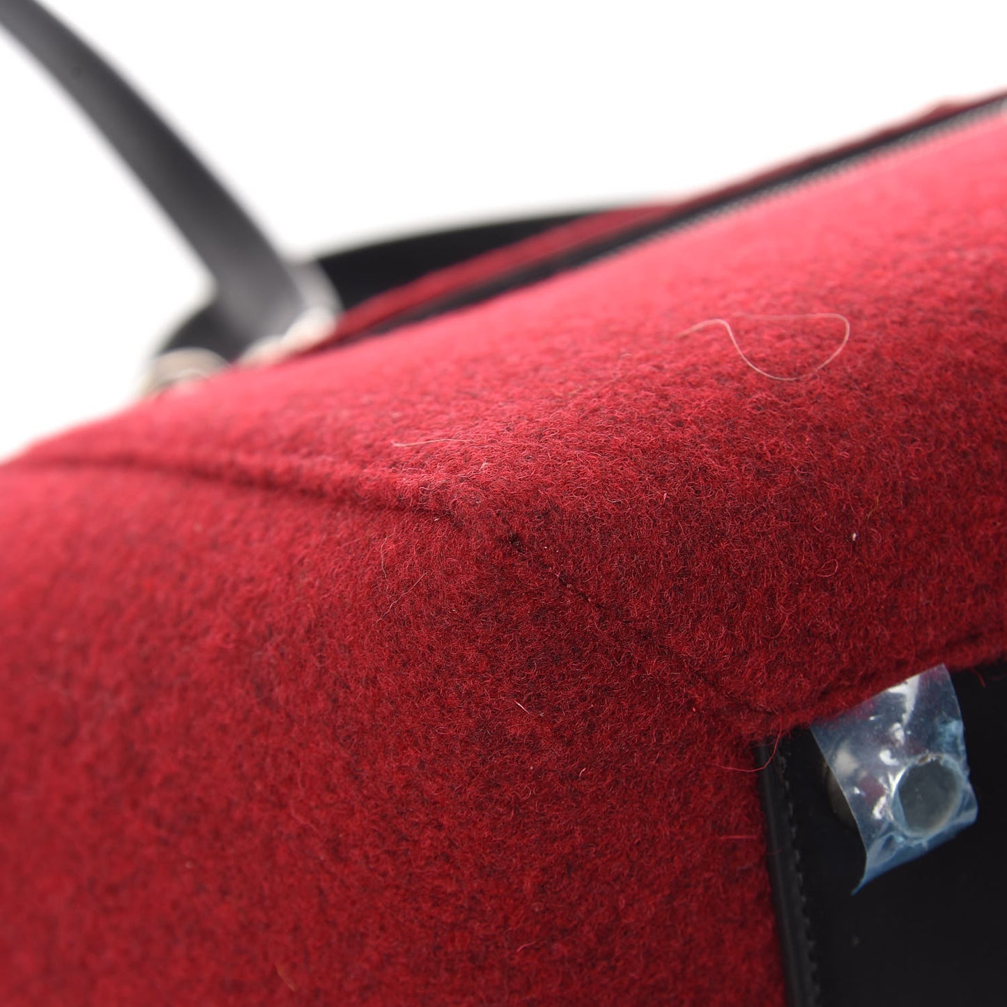 Felt Smooth Calfskin Mini Belt Bag Red