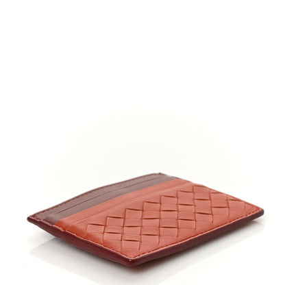 Bottega Veneta Nappa Intrecciato Card Holder Orange Red 4 of 6
