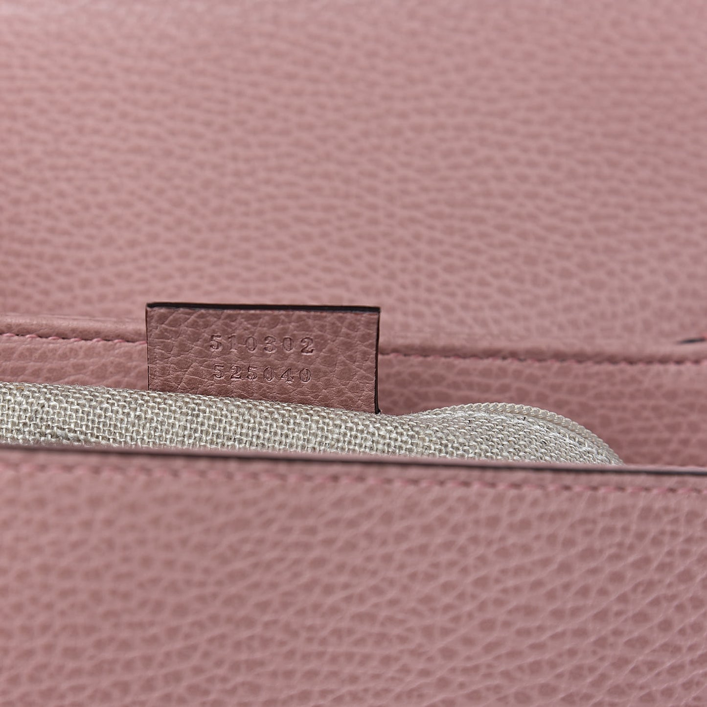 Dollar Calfskin Interlocking G Top Handle Shoulder Bag Soft Pink