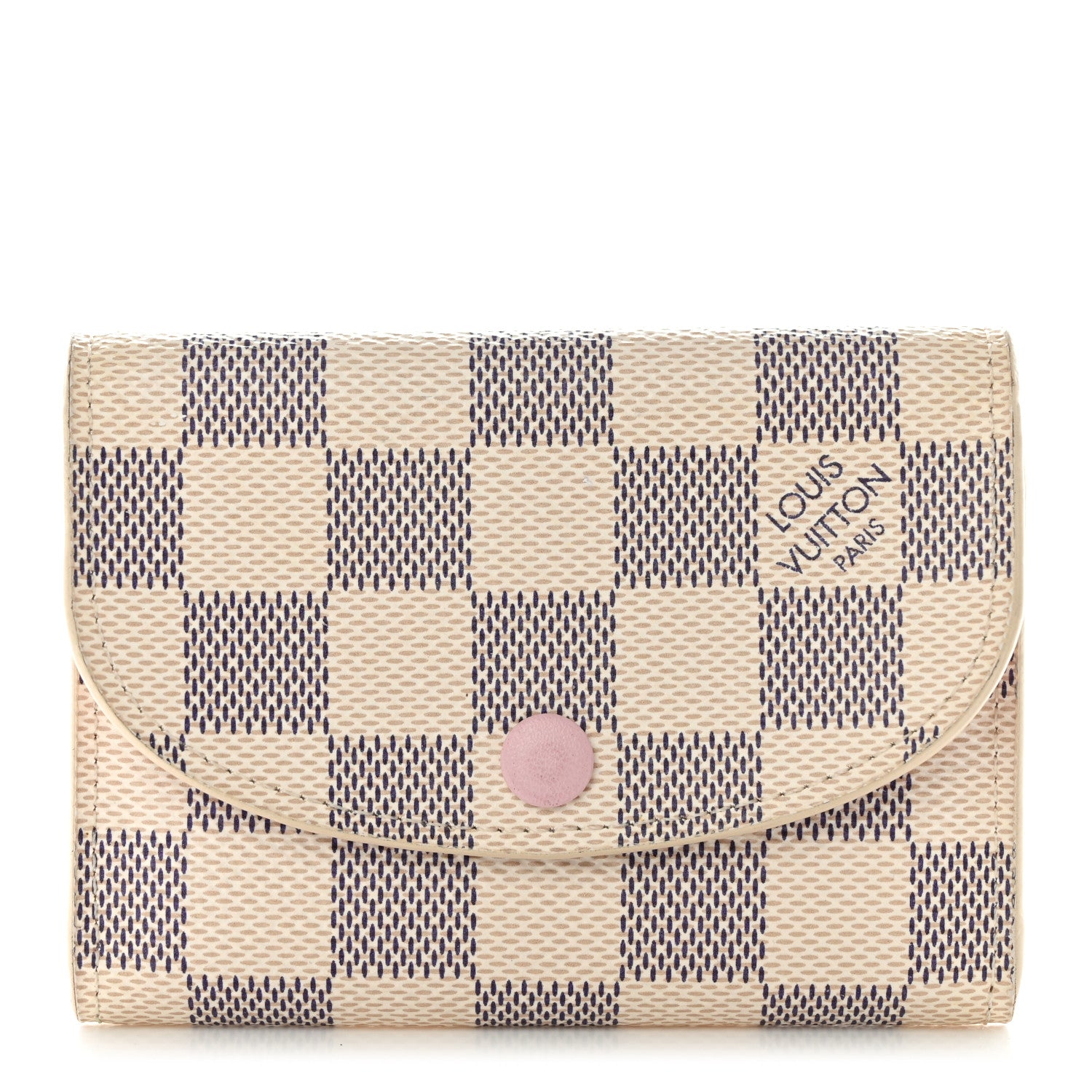 Louis Vuitton Damier Azur Rosalie Coin Purse Rose Ballerine 1 of 11