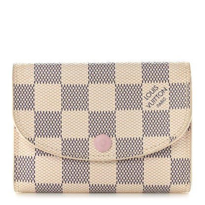 Louis Vuitton Damier Azur Rosalie Coin Purse Rose Ballerine 1 of 11