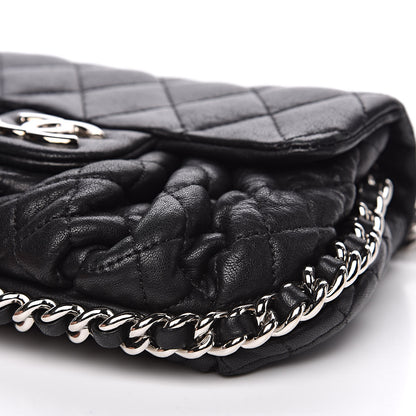 Chanel Washed Lambskin Quilted Mini Chain Around Flap Black 10 of 12