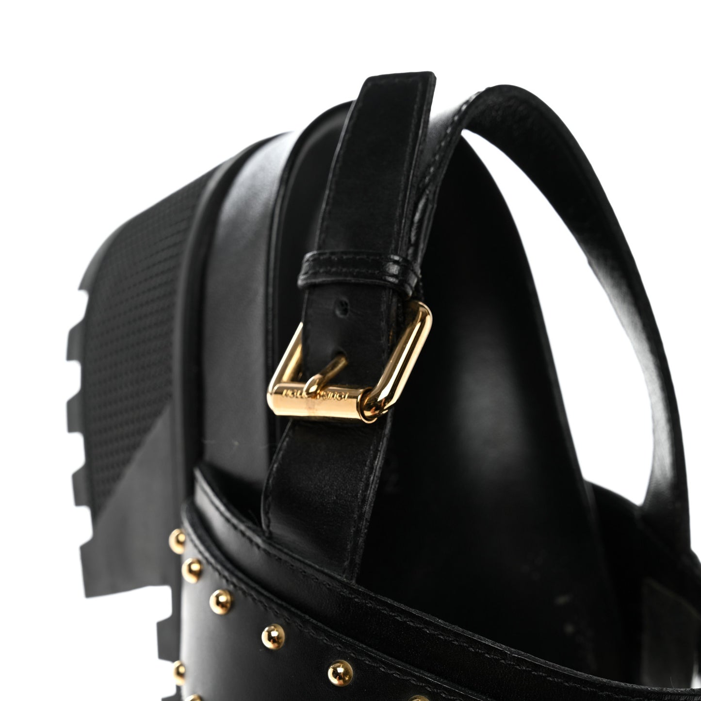 Calfskin Monogram Laureate Platform Sandals 37 Black