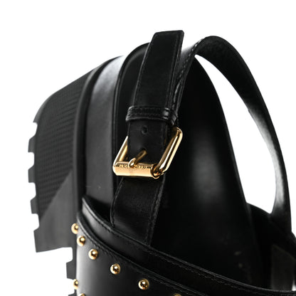 Louis Vuitton Calfskin Monogram Laureate Platform Sandals 37 Black 10 of 11