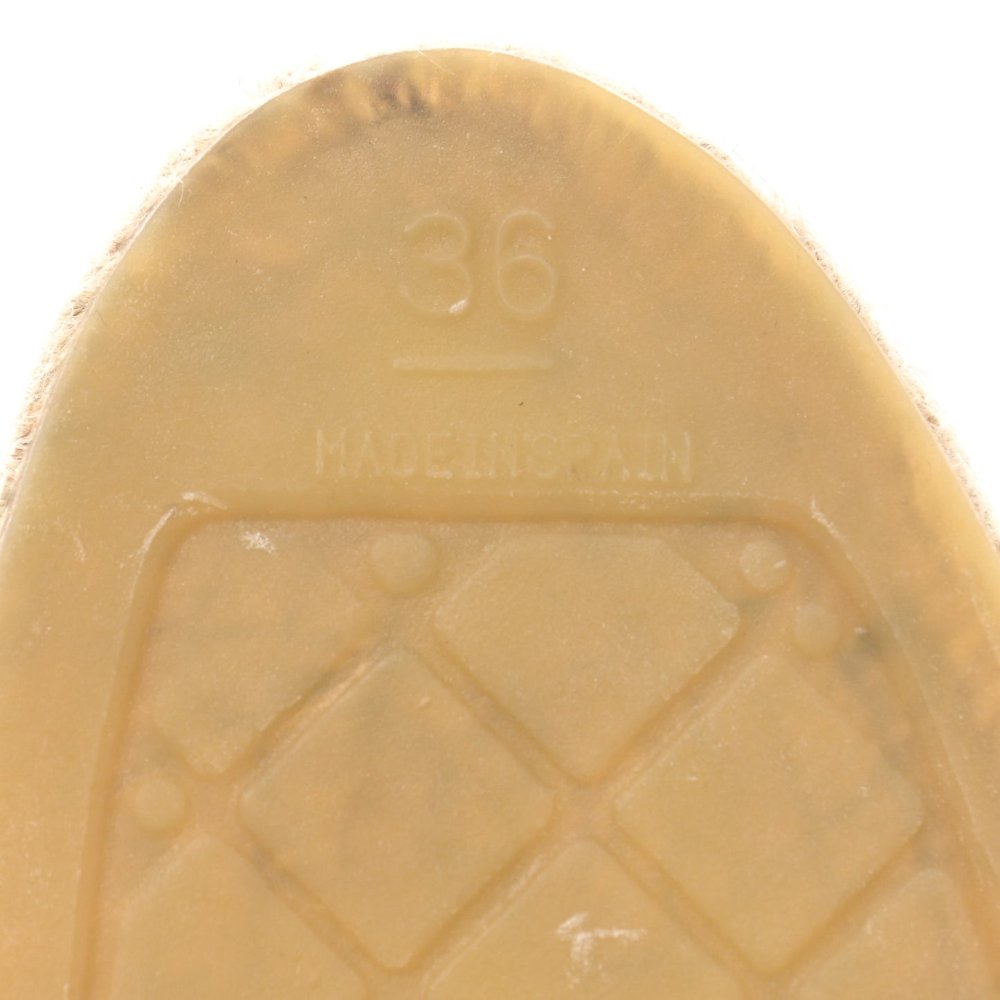 Lambskin CC Espadrilles 36 Beige Black