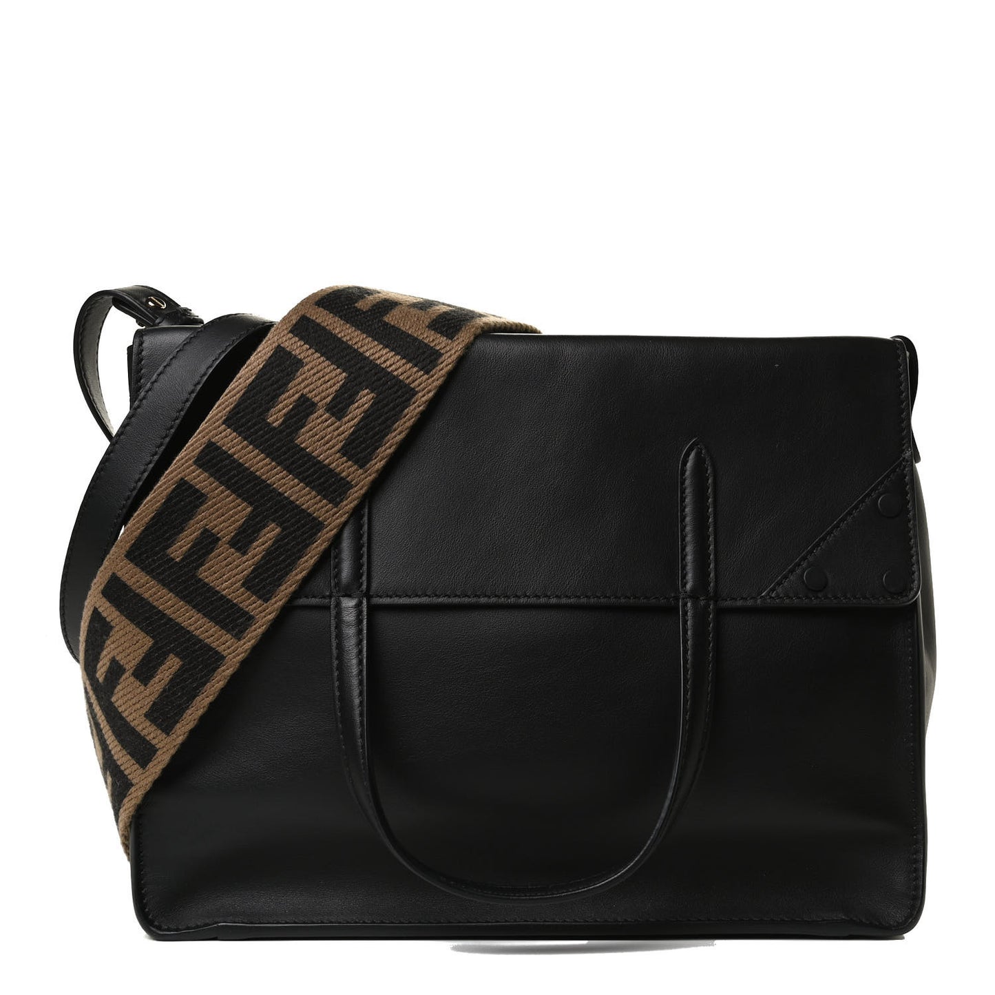 Vitello Grace Matte Large Flip Tote Black