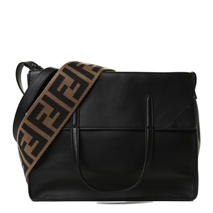 Fendi Vitello Grace Matte Large Flip Tote Black 1 of 16