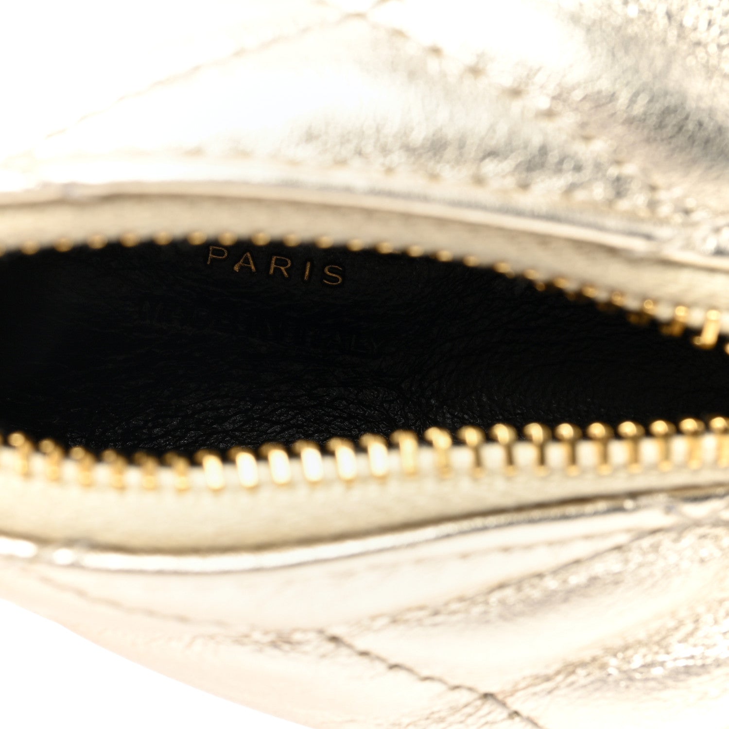 Saint Laurent Metallic Calfskin Berlingo Bag Charm Platino 5 of 6