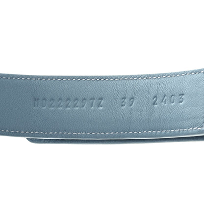 Hermes Suede Goatskin Womens Chypre Sandals 39 Bleu Mineral 7 of 10