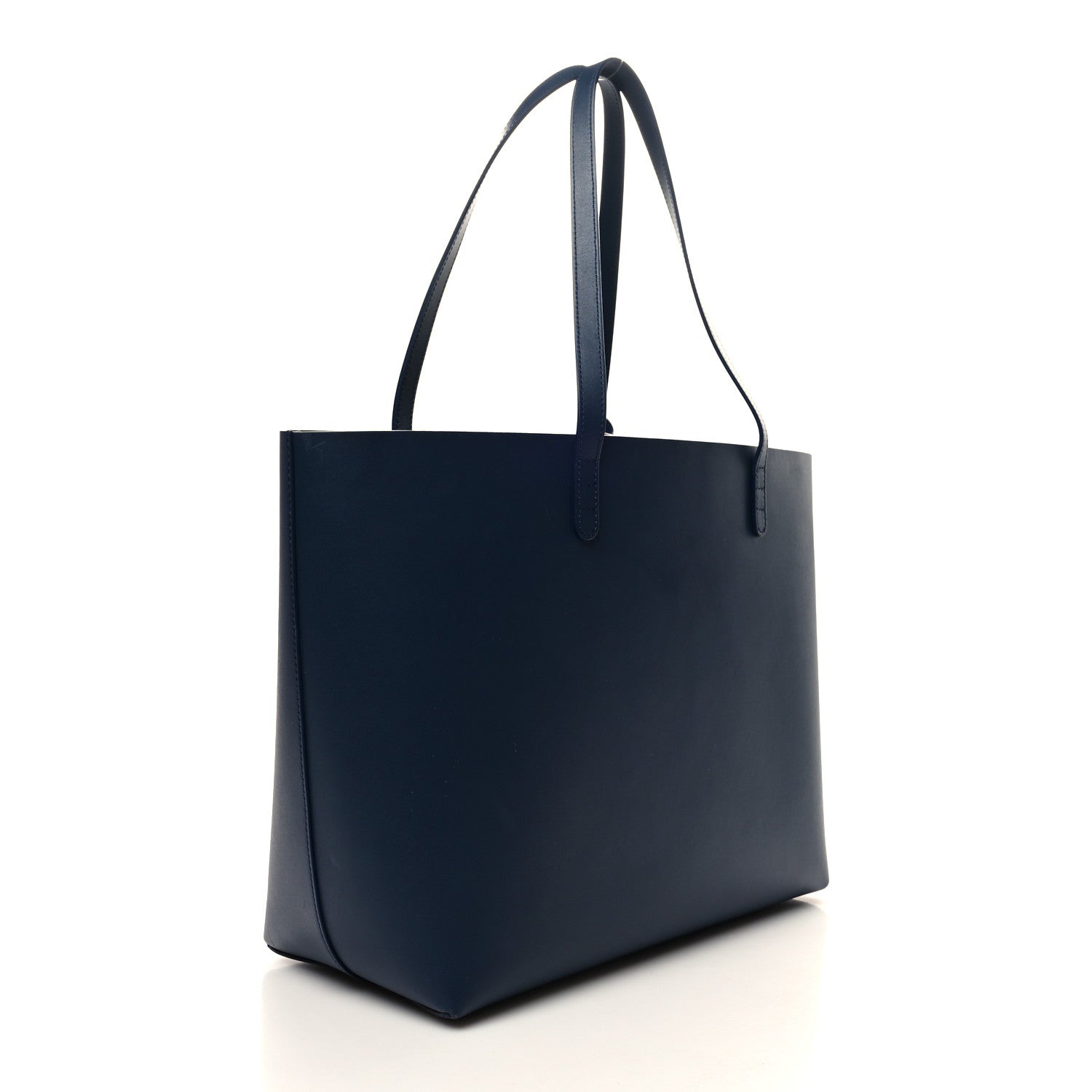 Mansur Gavriel Calfskin Large Shopping Tote Blue 4 of 16