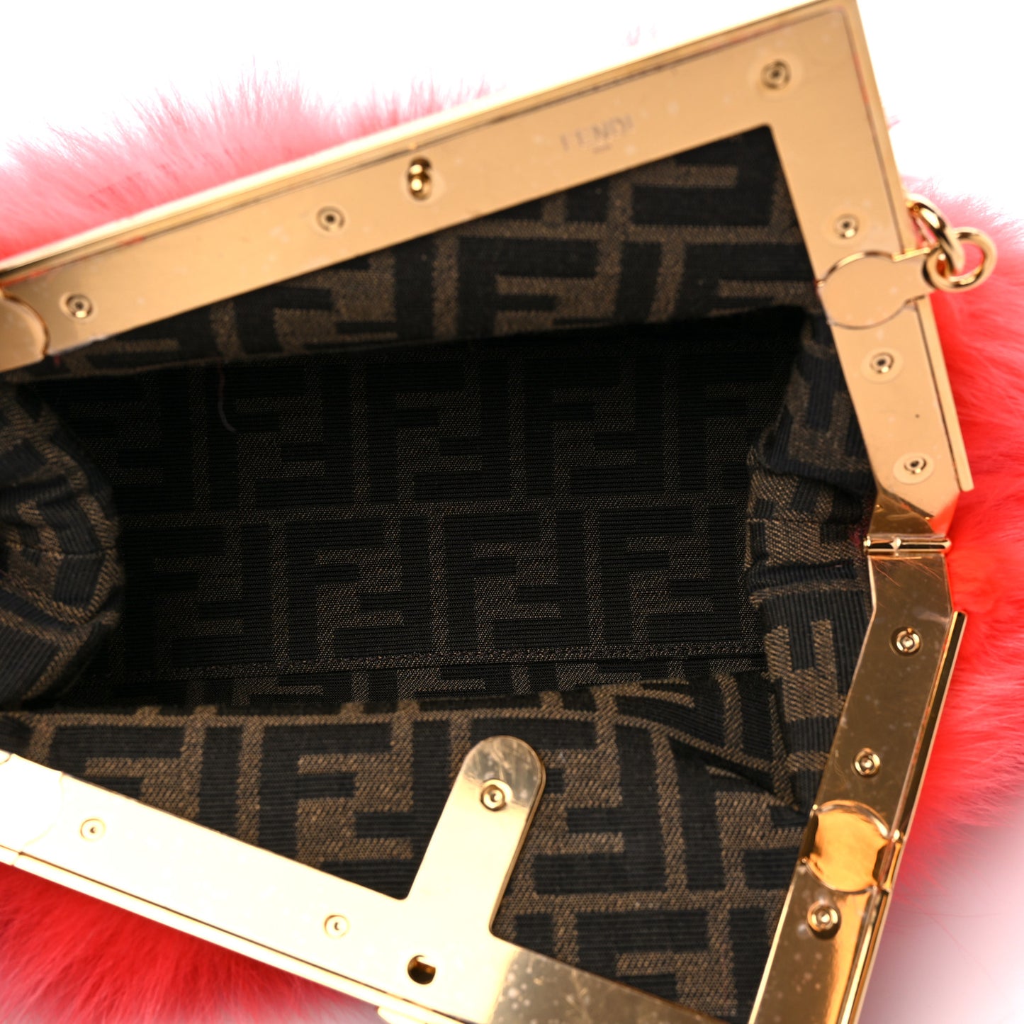 Fox Fur Shiny Nappa Small Fendi First Papavero