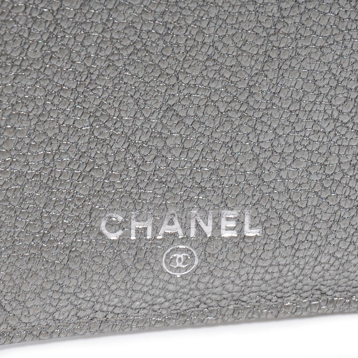 Chanel Diamond Stitched Long Flap Wallet Gold Silver 7 of 7