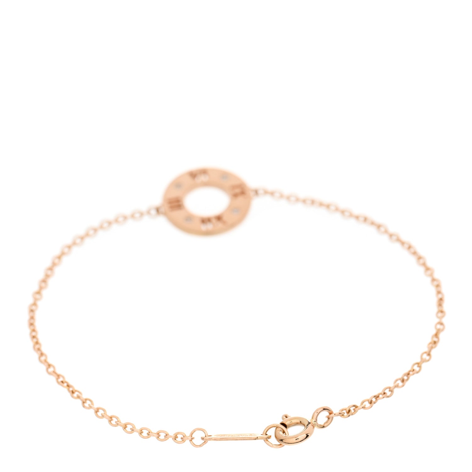 Tiffany 18K Rose Gold Diamond Atlas Pierced Bracelet 2 of 4