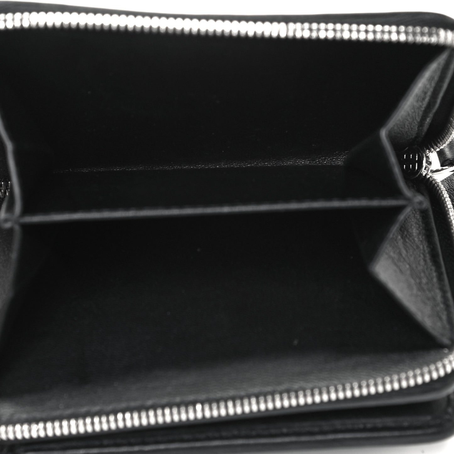 Calfskin Everyday Multi Zip Wallet Black