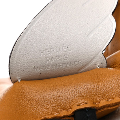 Hermes Milo Lambskin Grigri Rodeo Pegase Horse Bag Charm PM Sesame Black Nata 3 of 5