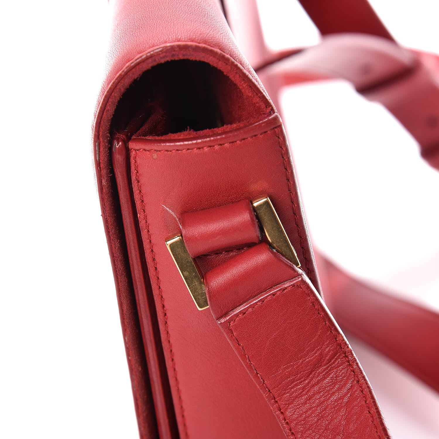 Saint Laurent Calfskin Classic Y Satchel Red 24 of 25