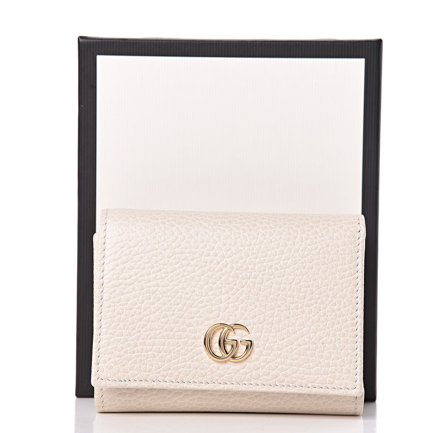 Gucci Dollar Calfskin GG Marmont Wallet Mystic White 8 of 8