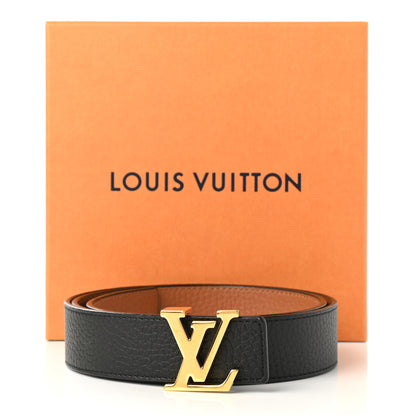 Louis Vuitton Taurillon Calfskin 30mm LV Initiales Reversible Belt 80 32 Black 6 of 6