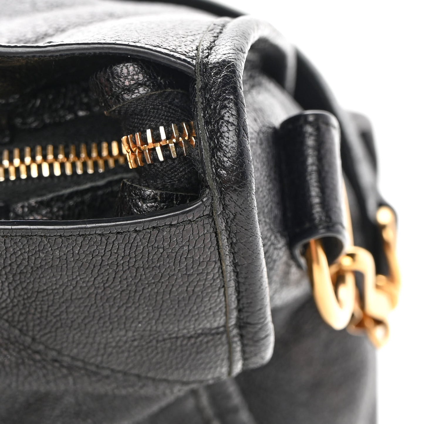 Chevre Gold Metallic Edge Hardware City Black