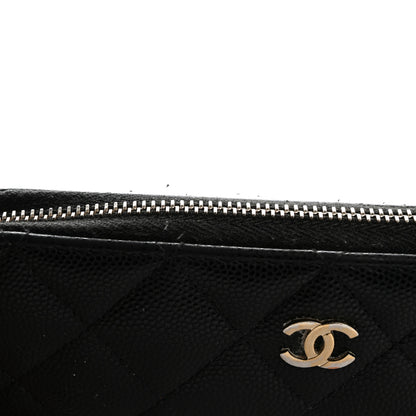 Chanel Caviar Quilted Medium Zip Around Wallet Black 11 of 12