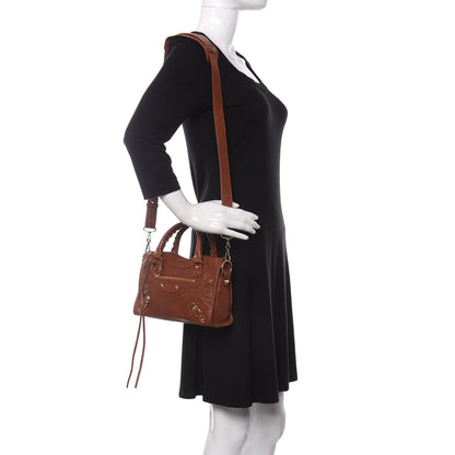 Balenciaga Agneau Classic Gold Hardware Mini City Marron Cognac 2 of 10