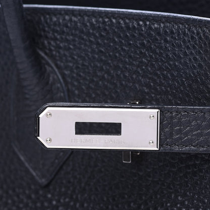 Hermes Taurillon Clemence Birkin 35 Black 10 of 28