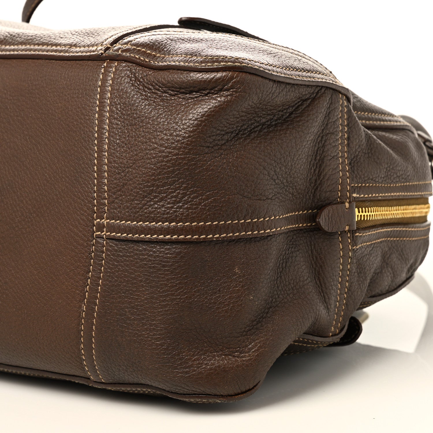 Prada Vitello Daino Satchel Bruciato 10 of 12