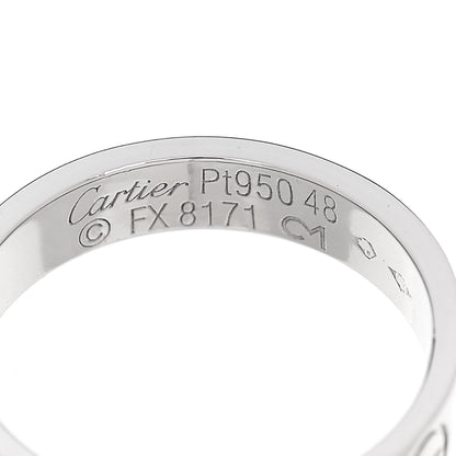 Cartier Platinum 3.5mm LOVE Wedding Band Ring 48 4.5 4 of 5