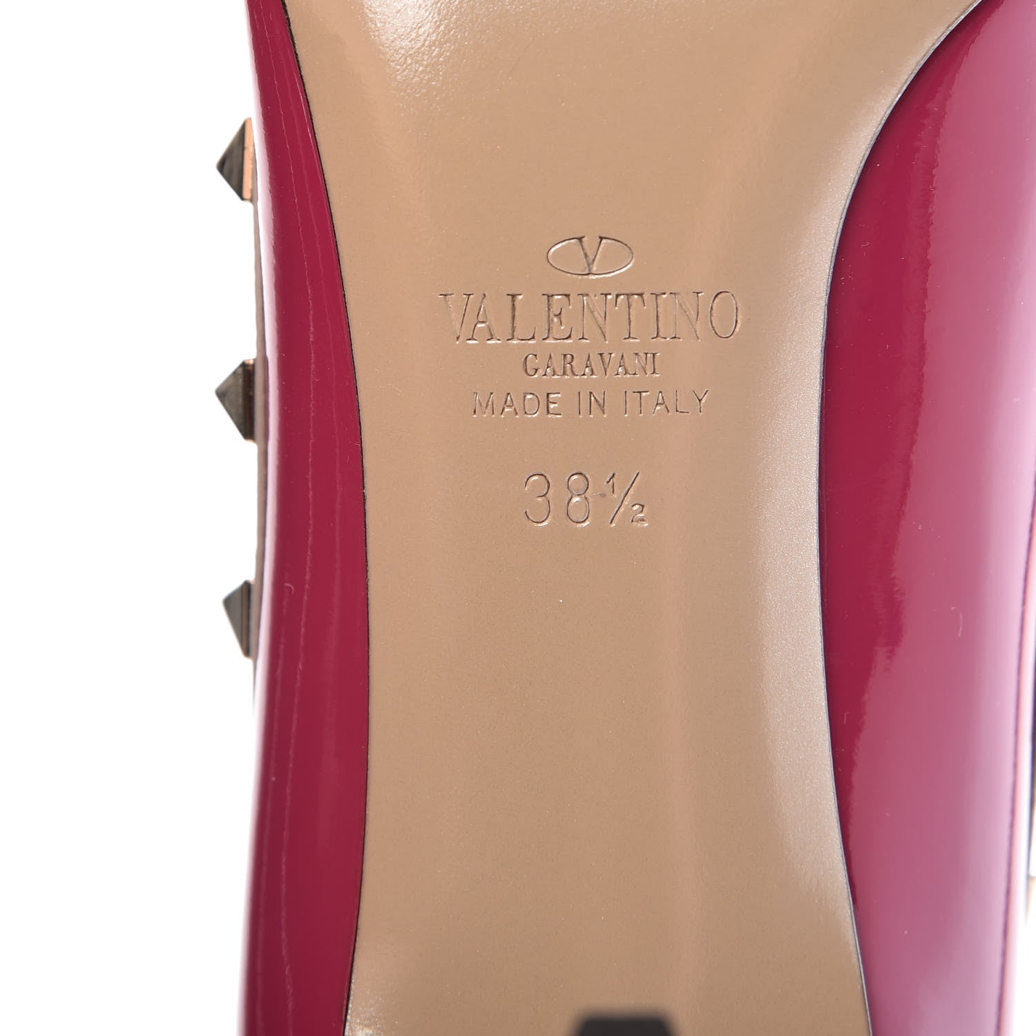 Valentino Garavani Patent Rockstud 85mm Pumps 38.5 Deep Cyclamin Poudre 6 of 9