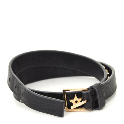 Christian Dior Calfskin Star J'Adior Double Bracelet Black 3 of 4