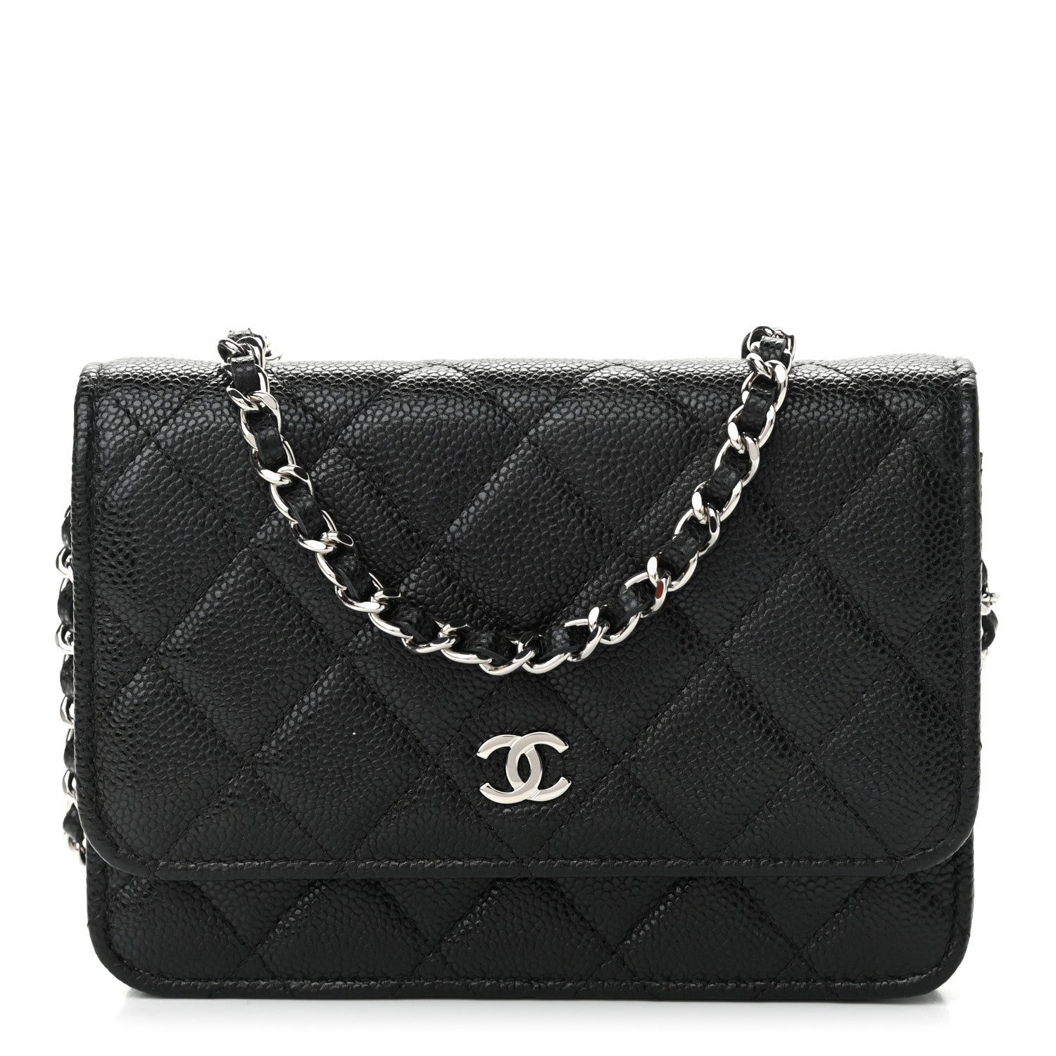 Chanel Caviar Quilted Mini Wallet On Chain WOC Black 1 of 10