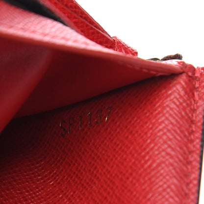 Louis Vuitton Damier Ebene Victorine Wallet Red 7 of 10