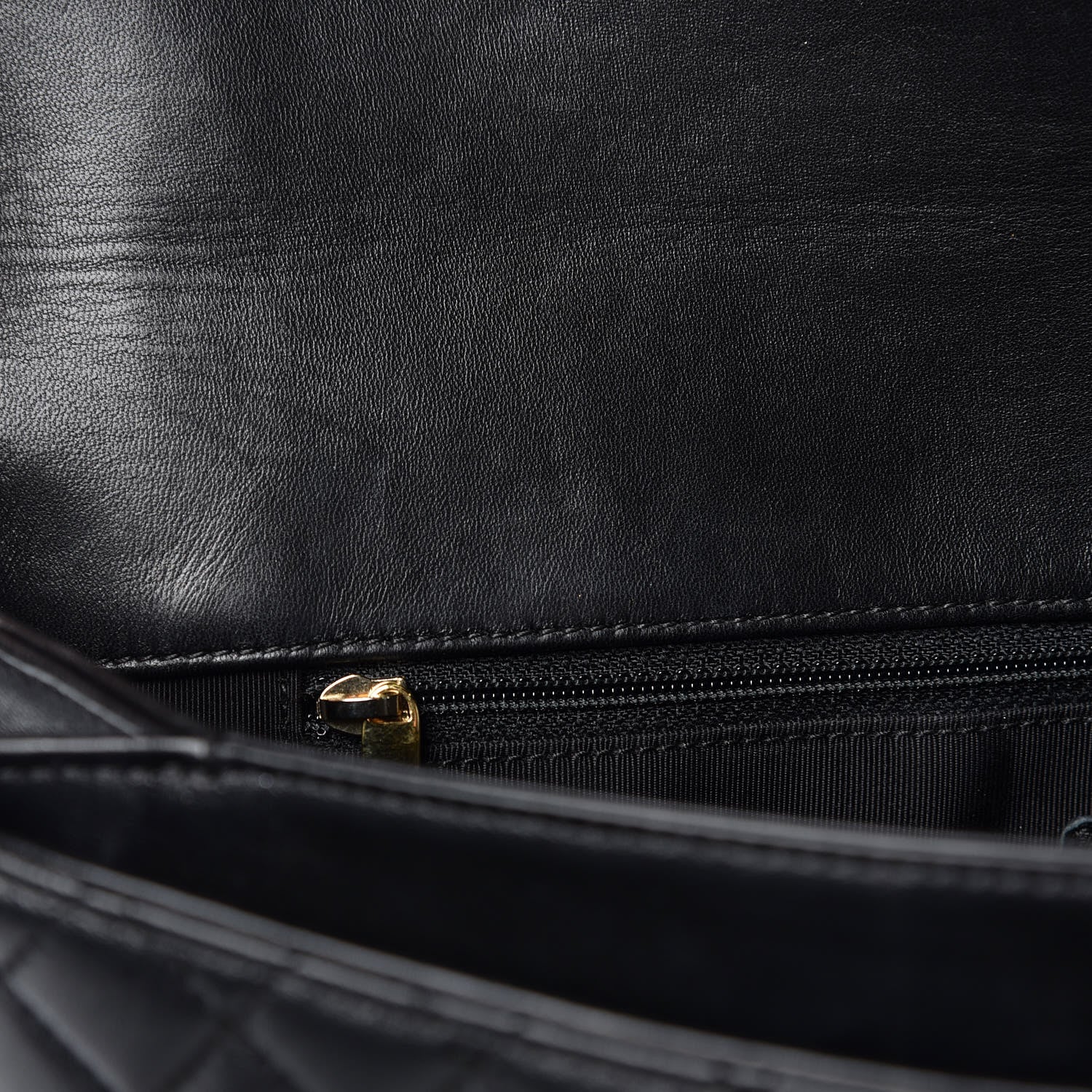Chanel Lambskin Quilted CC Unchained Clutch Black 10 of 14