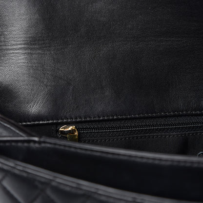 Chanel Lambskin Quilted CC Unchained Clutch Black 10 of 14