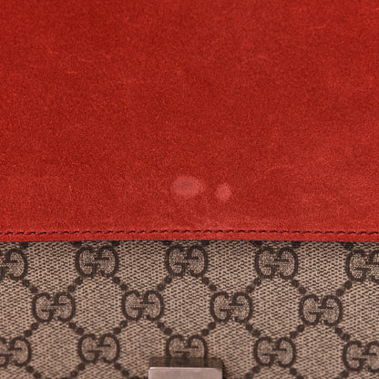 Gucci GG Supreme Monogram Suede Cudu Medium Dionysus Shoulder Bag Beige Ebony Vulcanic Red 13 of 13