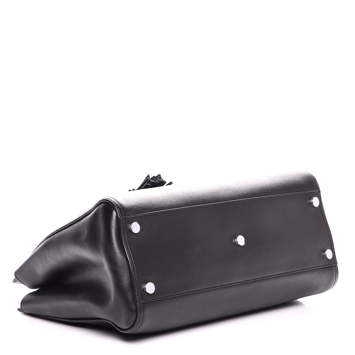 Saint Laurent Calfskin Medium Amber Tote Black 5 of 8